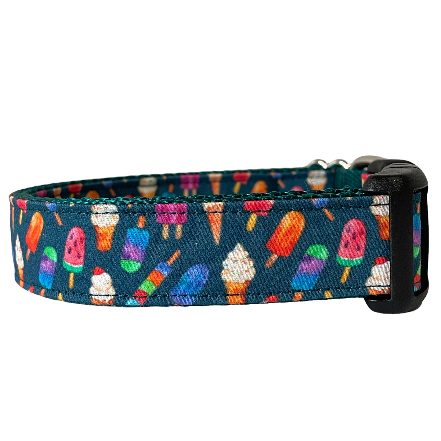 Teal Ice Cream Dog Collar - Sew Fetch Dog Company