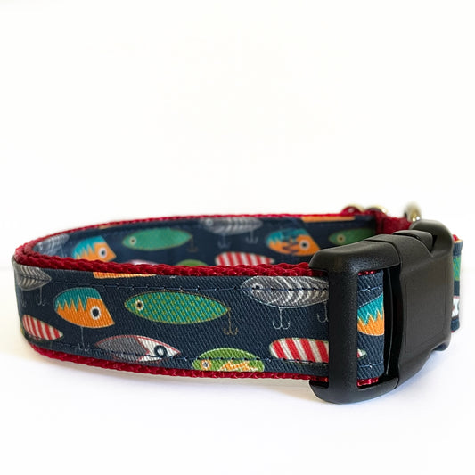 Fishing Lure Dog Collar - Sew Fetch Dog Company