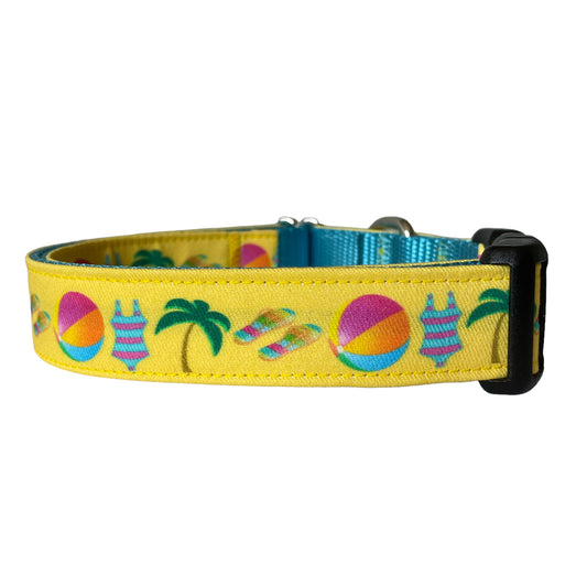 Summer Vibes Dog Collar - Sew Fetch Dog Company