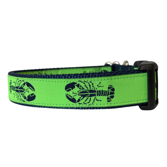 Green Lobster Dog Collar - Sew Fetch Dog Company
