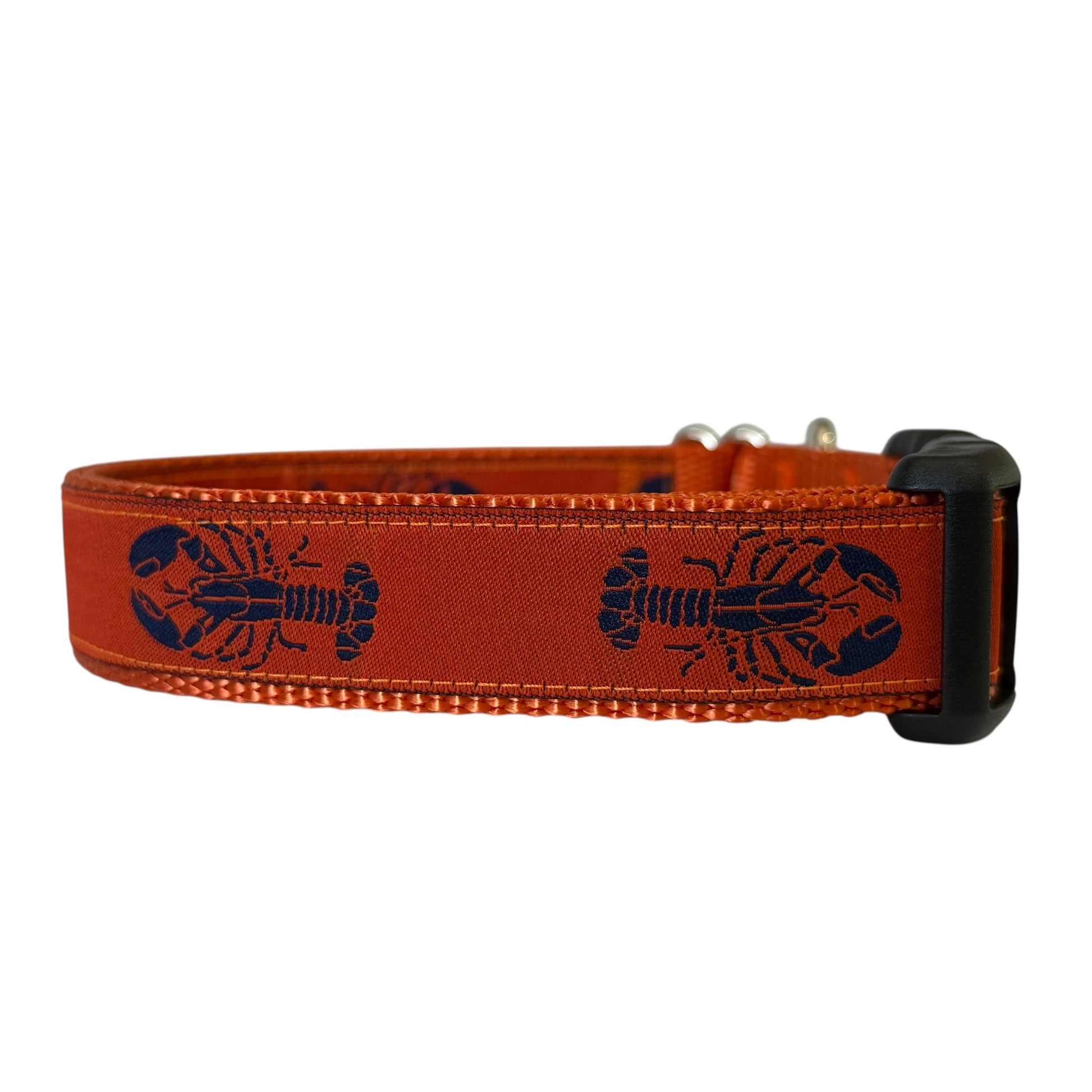 Orange Lobster Dog Collar orange/orange - Sew Fetch Dog Company