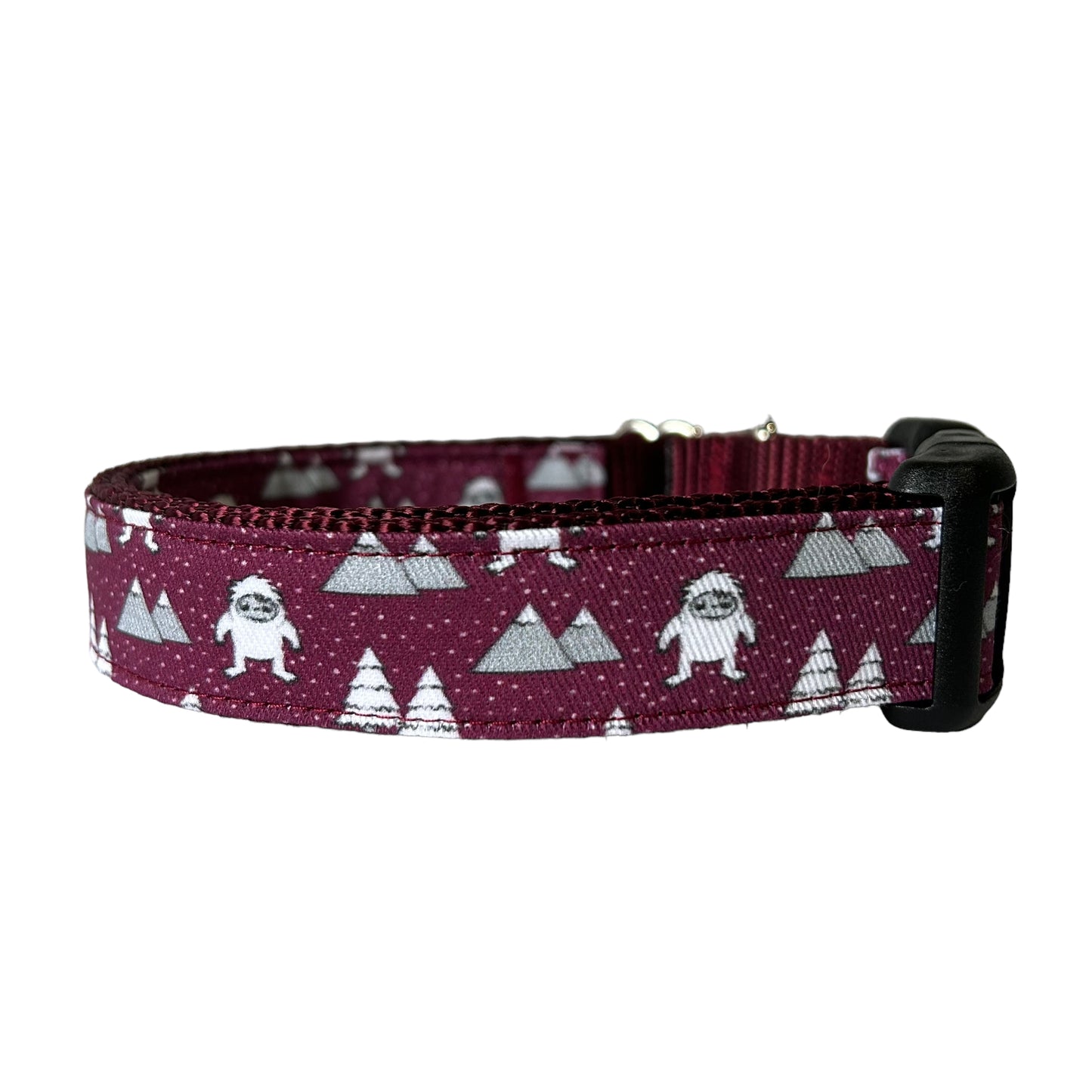 Yeti Dog Collar in Maroon - Sew Fetch Dog Company