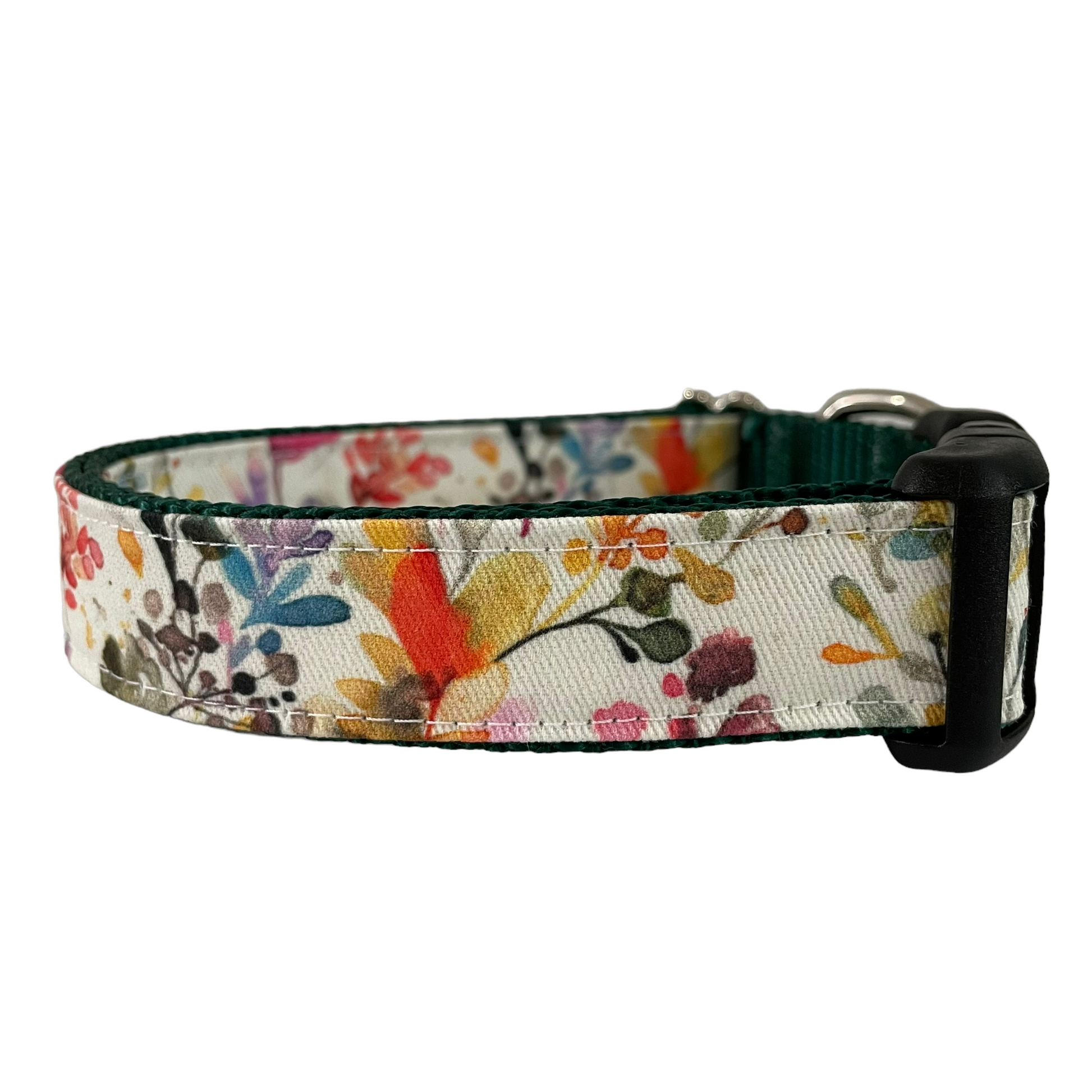 Wildflower Floral Dog Collar - Sew Fetch Dog Company