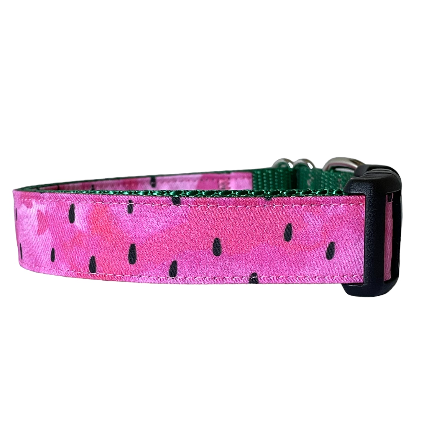 Pink Watercolor Watermelon Dog Collar - Sew Fetch Dog Company