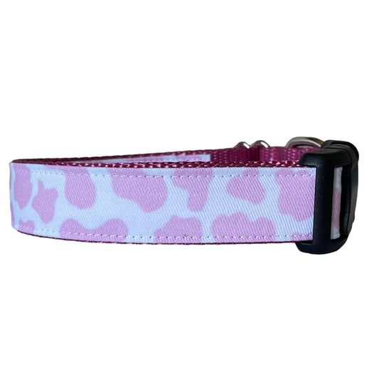 Strawberry Cow Dog Collar - Sew Fetch Dog Company