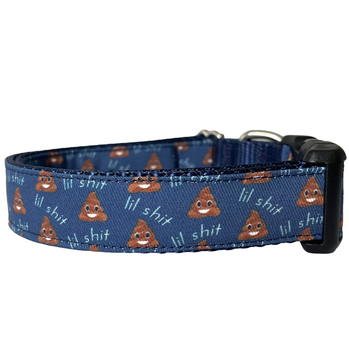 Navy Poop Dog Collar - Sew Fetch Dog Company