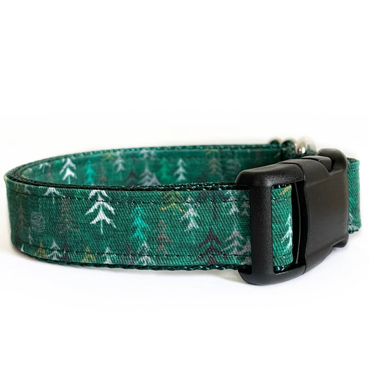The Cobscook, Green Pine Collar - Sew Fetch Dog Company