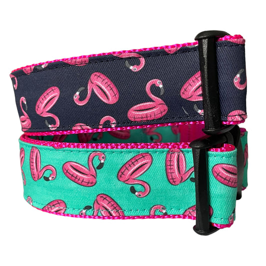 Flamingo Dog Collar - Sew Fetch Dog Company